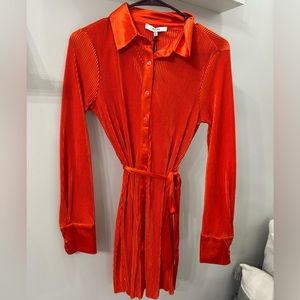 Orange long sleeve dress